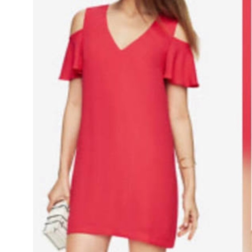 BCBGMAXAZRIA Open Shoulder Dress
